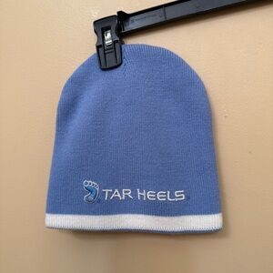 Blue and White UNC reversible adult Beanie